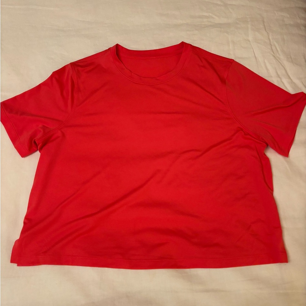 lululemon athletica Red Short Sleeve Tee